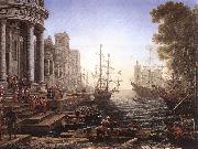 Port Scene with the Embarkation of St Ursula fgh, Claude Lorrain